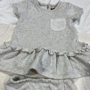 "7" grey dress and diaper cover